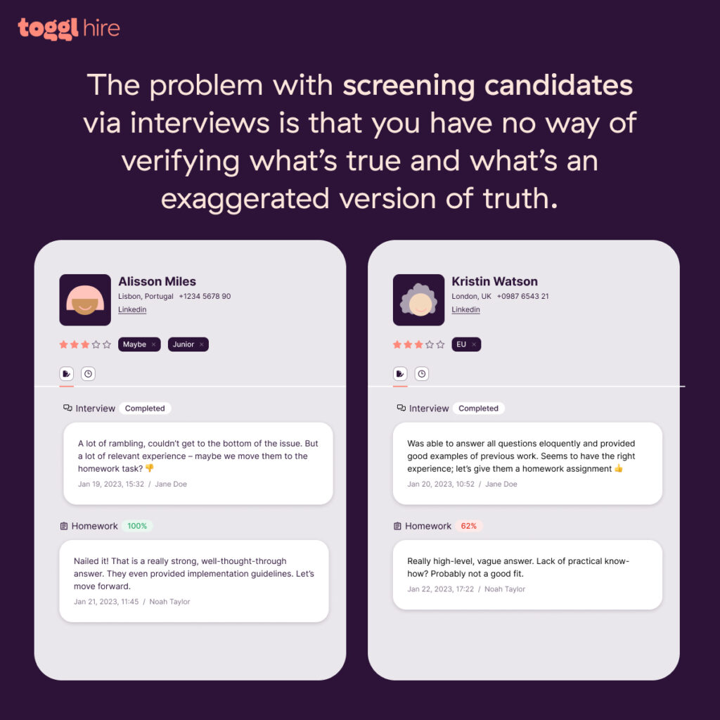 work sample vs interview